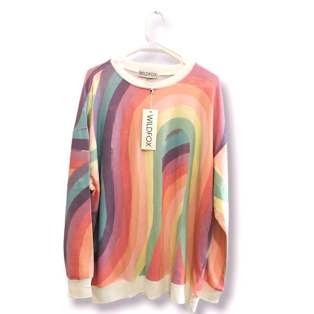 💕HOST PICK💕Wildfox oversized rainblow sweatshirt